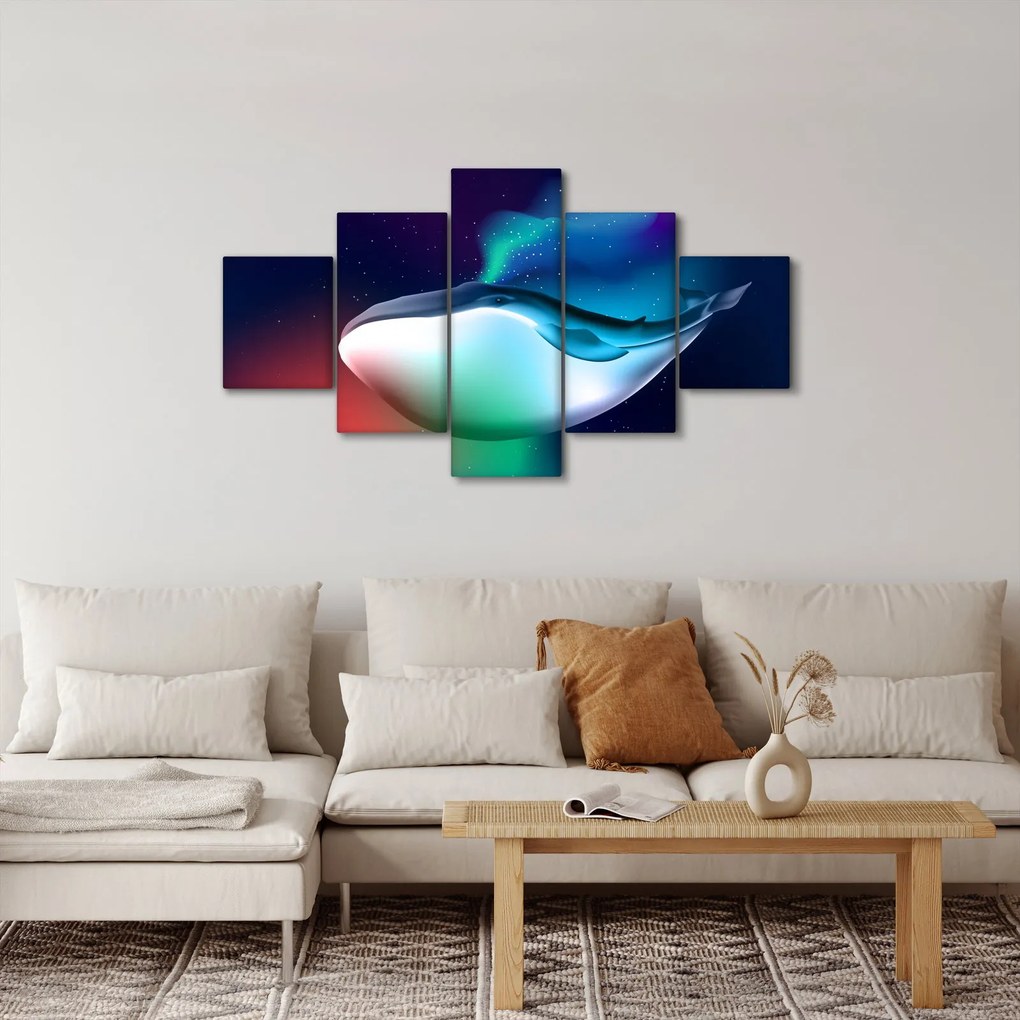 Obraz - Kosmiczny wieloryb (125x70 cm)