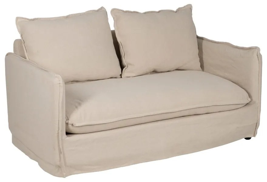 Kremowa lniana sofa 160 cm – Ixia