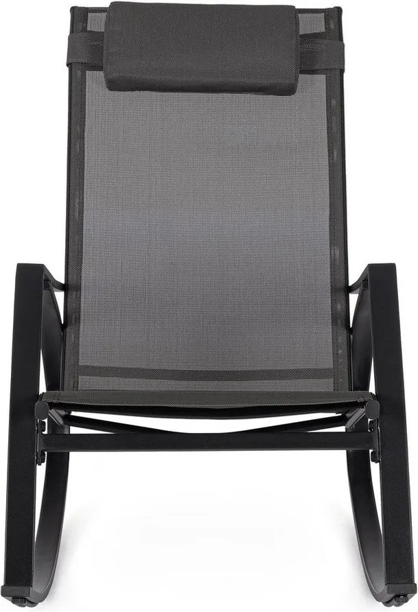 Antracytowy metalowy fotel ogrodowy Ercolano – Bizzotto