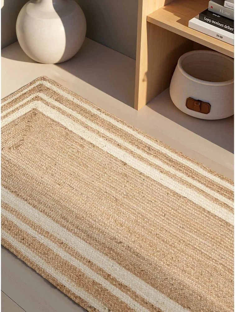 Kremowy/w naturalnym kolorze chodnik z juty dwustronny/tkany ręcznie 70x200 cm Jutta – Hanse Home
