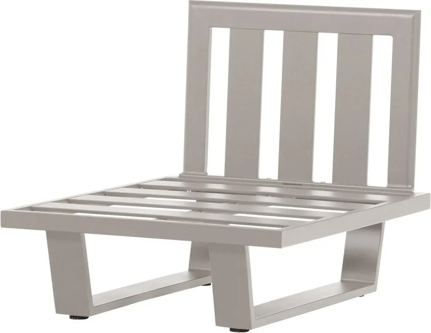 Szarobeżowy metalowy/tapicerowany fotel ogrodowy Bear – WOOOD