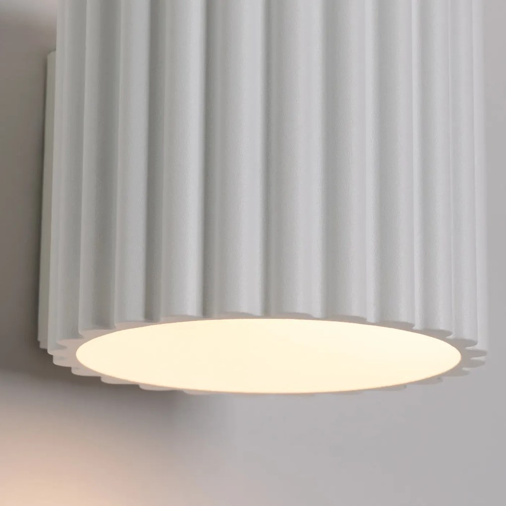 Kinkiet AURA biały G9 ryflowany SOLLUX  LIGHTING