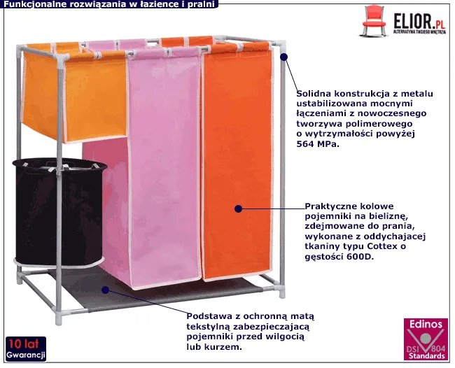 Sortownik z koszem na pranie C2-K86