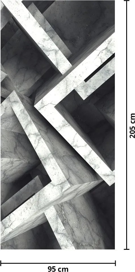 Fototapeta na drzwi - Abstrakcja kostek (95x205cm)