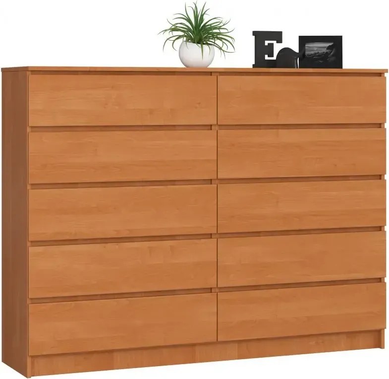 Wysoka komoda z szufladami do biura olcha N9-T34