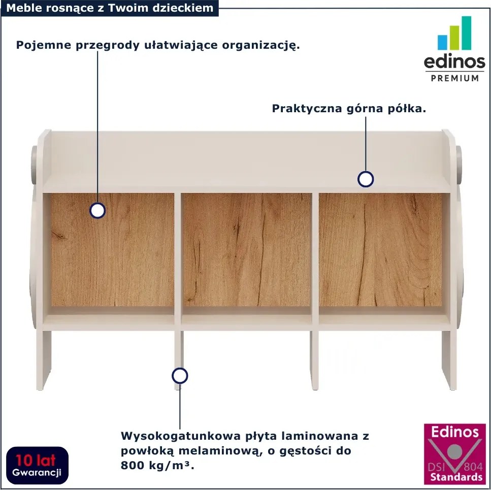 Kaszmirowy regał modułowy do pokoju dziecka W9-C17