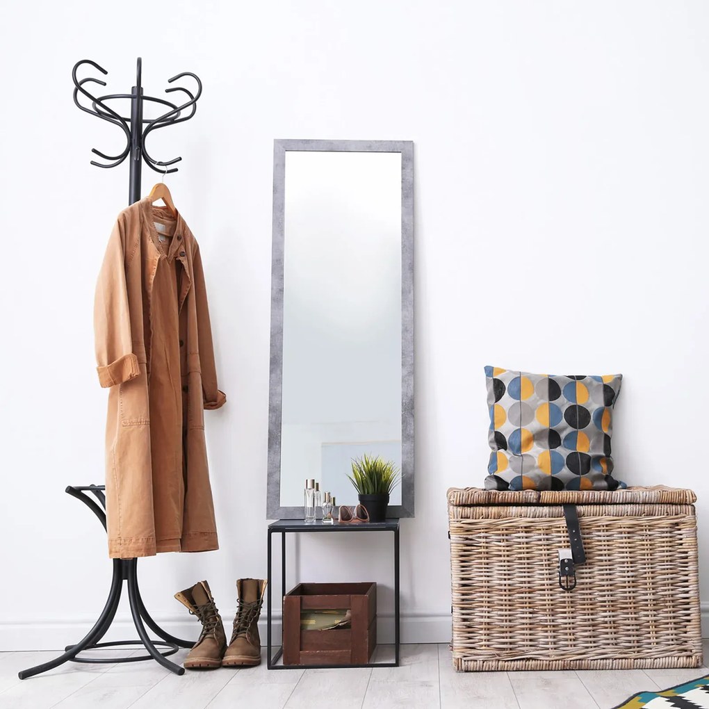 Nowoczesne wiszące lustro beton E6-C20