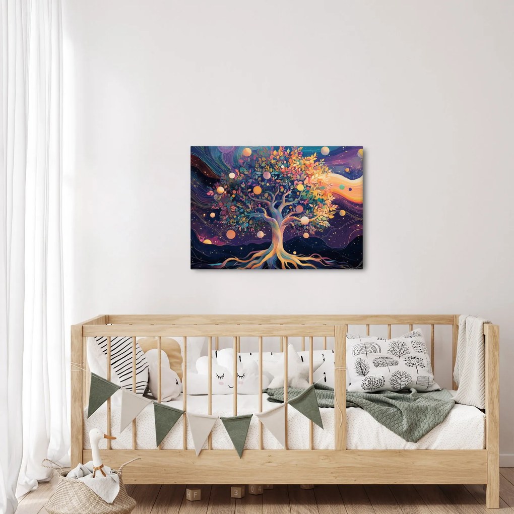Obraz – Fioletowe drzewo pełne energii (70x50 cm)
