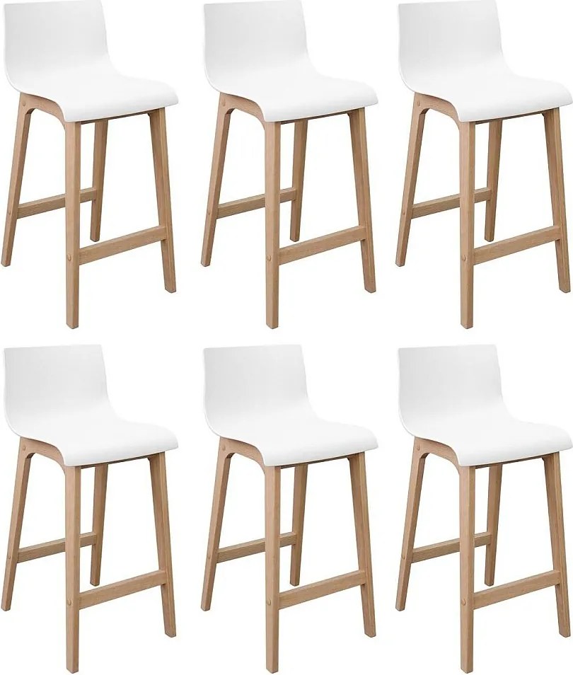 Komplet 65cm dębowych krzeseł barowych TANNA