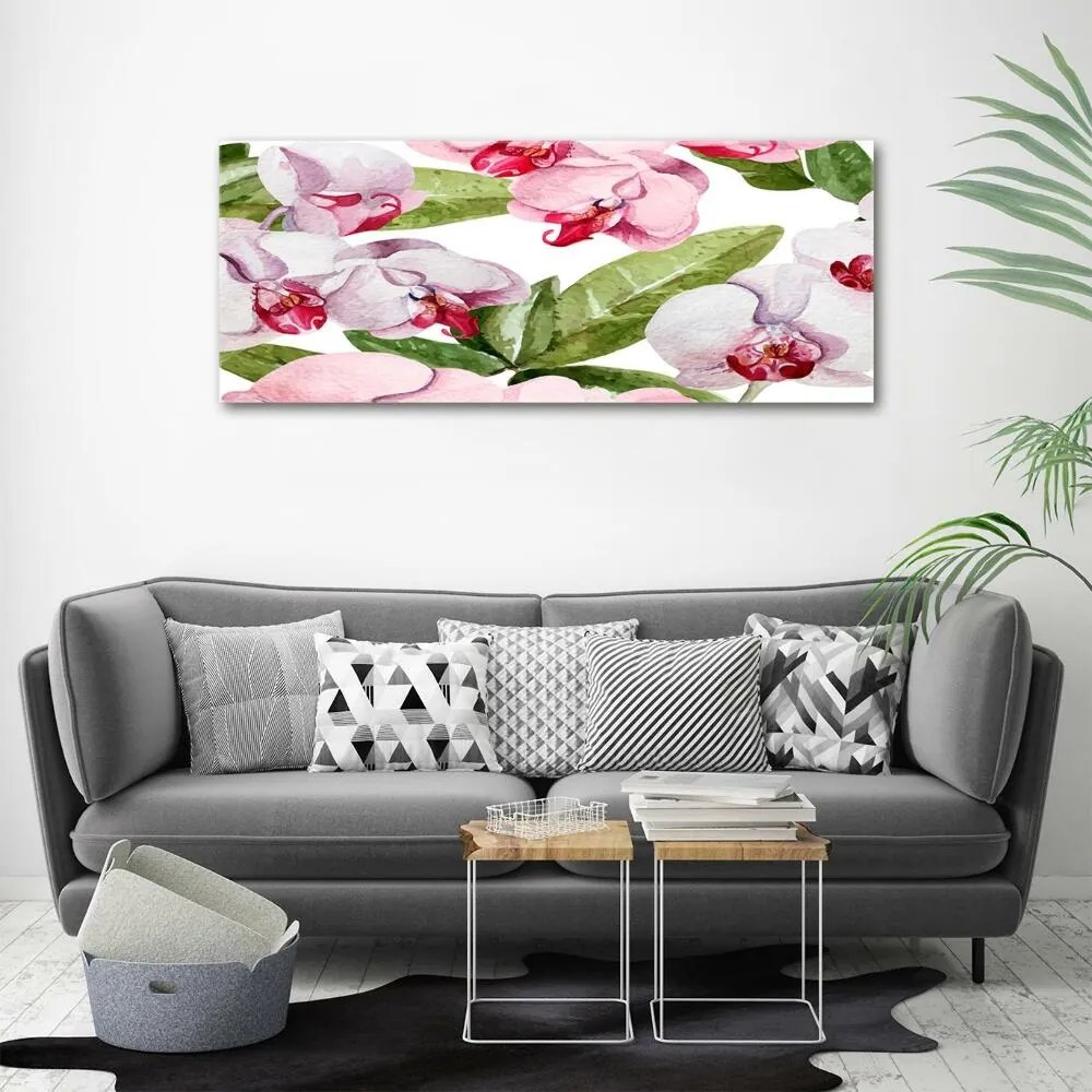 Fotoobraz na ścianę szklany Różowe orchidee