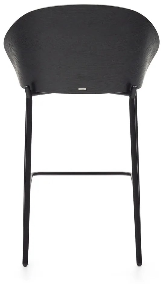 Czarno-szary hoker (wysokość siedziska 65 cm) Eamy – Kave Home