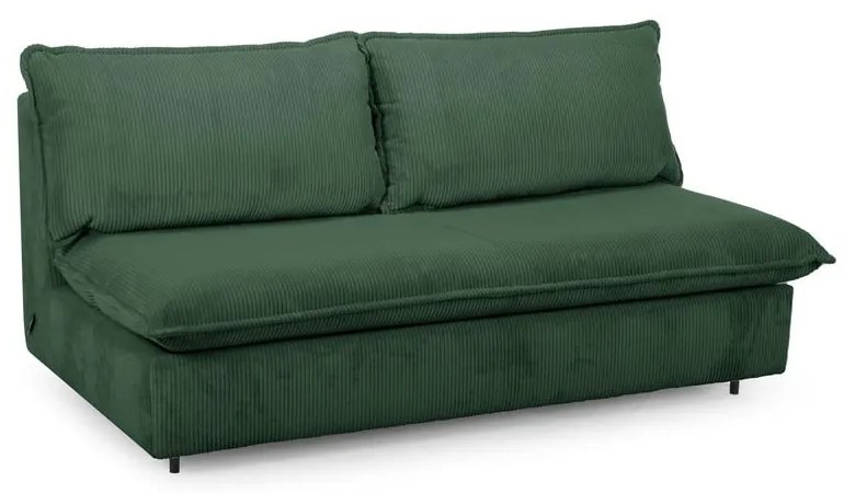 Zielona sztruksowa rozkładana sofa 184 cm Isadora – Bobochic Paris