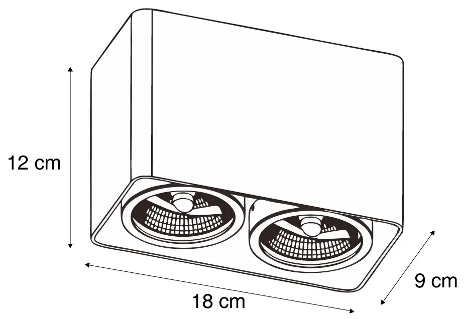 Designerski reflektor natynkowy biały GU10 70mm 2-punktowy obrotowy i uchylny - VoxDesignerski Oswietlenie wewnetrzne