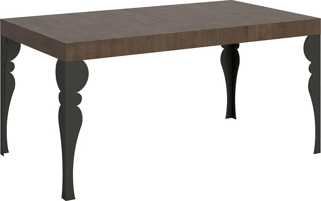 Stół rozkładany 160/244x80 cm Paxon orzech nogi antracytowe