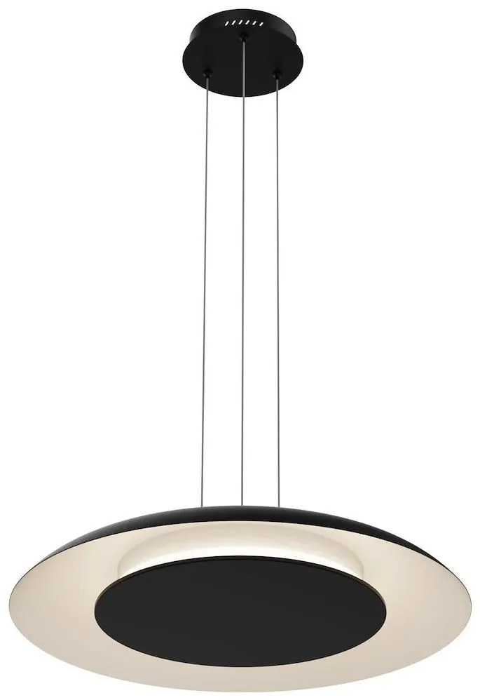 Lampa wisząca LED na lince PIATTINO LED/30W/230V 2700/3200/4000K śr. 40 cm czarna