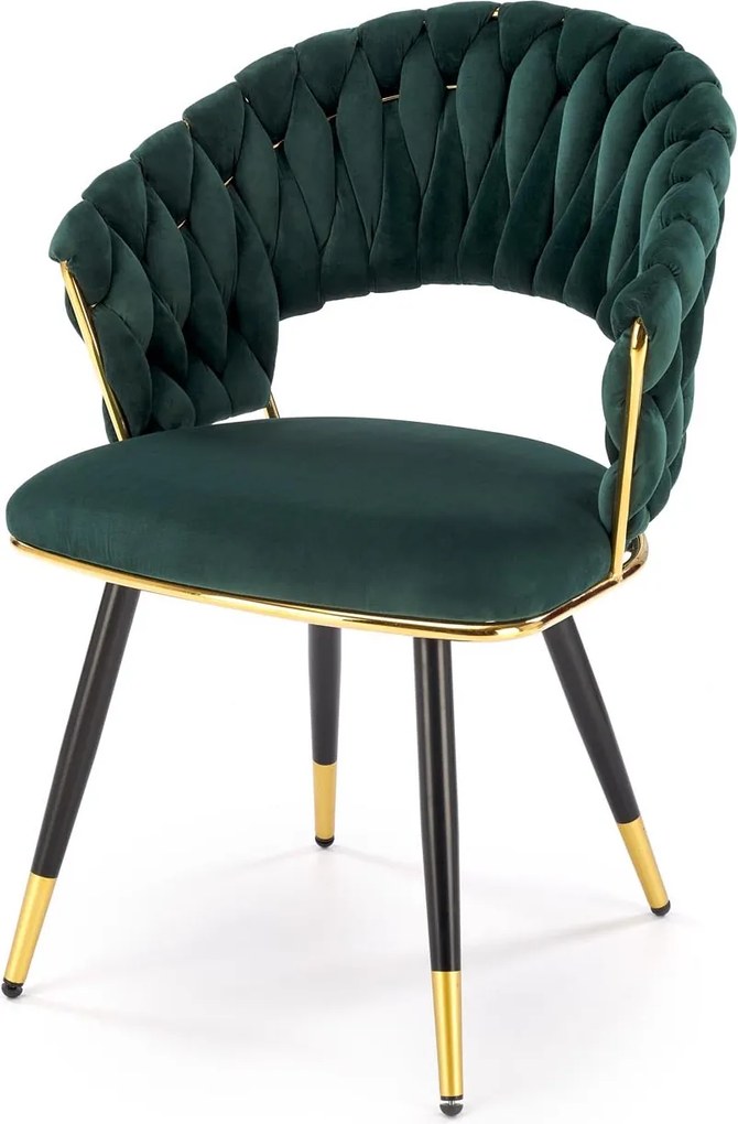 Krzesło do jadalni z przeplatanym oparciem K551 Halmar