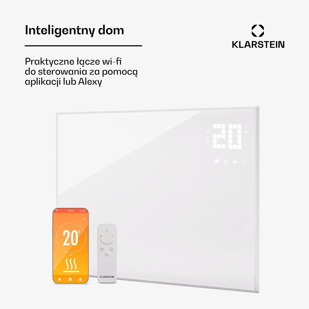Klarstein Wonderwall Smart Bornholm promiennik podczerwieni 600 W