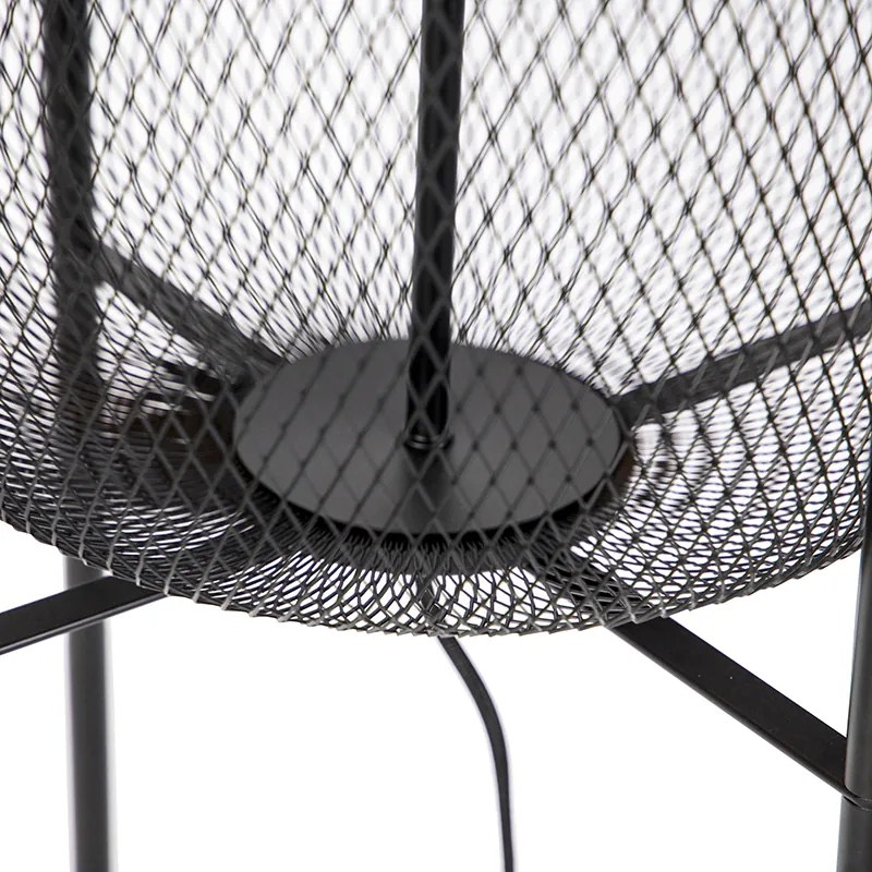 Nowoczesna czarna lampa stojąca - Bliss Mesh