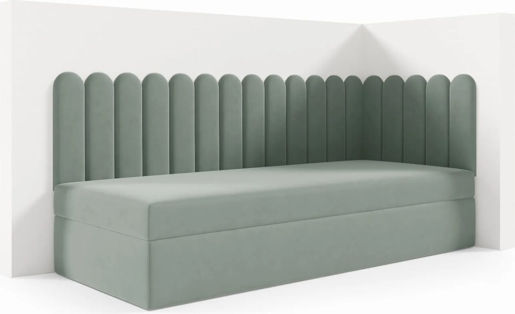 Panel Ścienny Tapicerowany Płotek Zaokrąglony 10cm