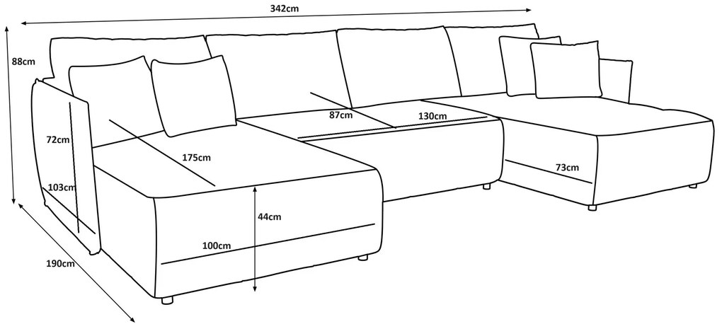 Czerwona sofa z weluru z funkcją spania E5-G33