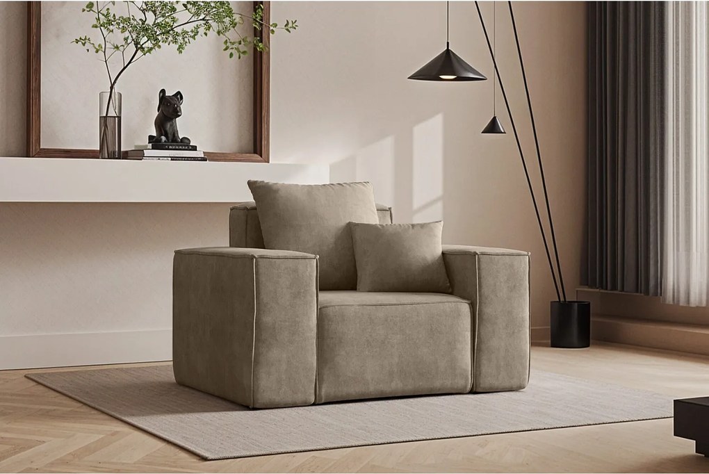 Fotel ELLA, tkanina Noel, Beżowy