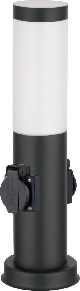 Brilagi - Lampa zewnętrzna z 2 gniazdami SCHUKO 1xE27/15W/230V 40 cm IP44 czarna