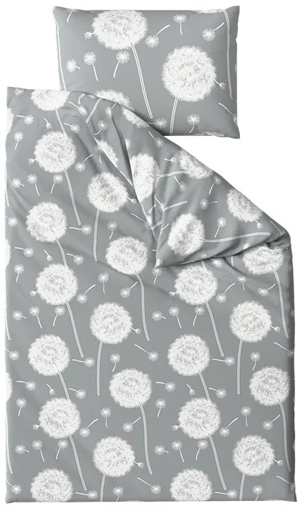 PrzytulneMieszkanie.pl PrzytulneMieszkanie.pl Bawełniana pościel DANDELION BLEND szara Rozmiar pościeli: 70 x 90 cm | 140 x 200 cm