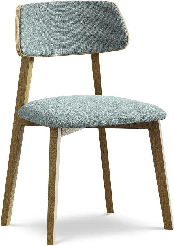 Niebieskie krzesło z litego drewna Niu – Makamii