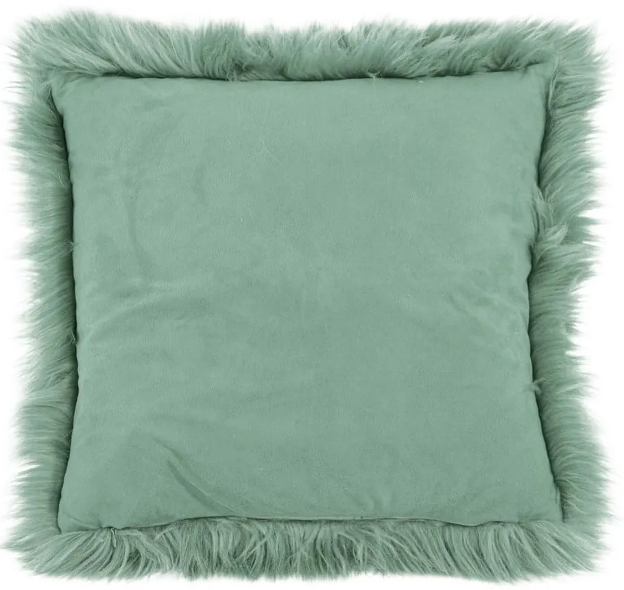 Zielona poduszka Tiseco Home Studio Sheepskin, 45x45 cm