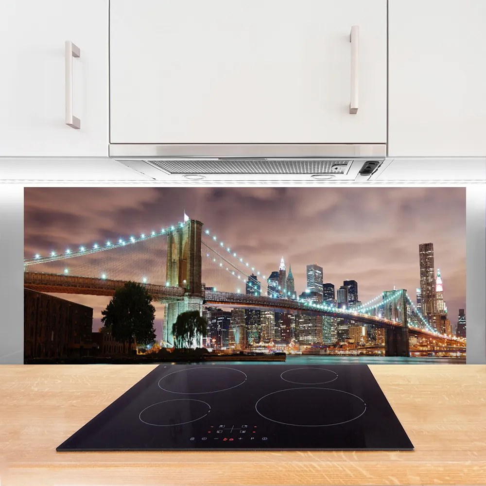 Panel Szklany Monumentalny Most nad Metropolią