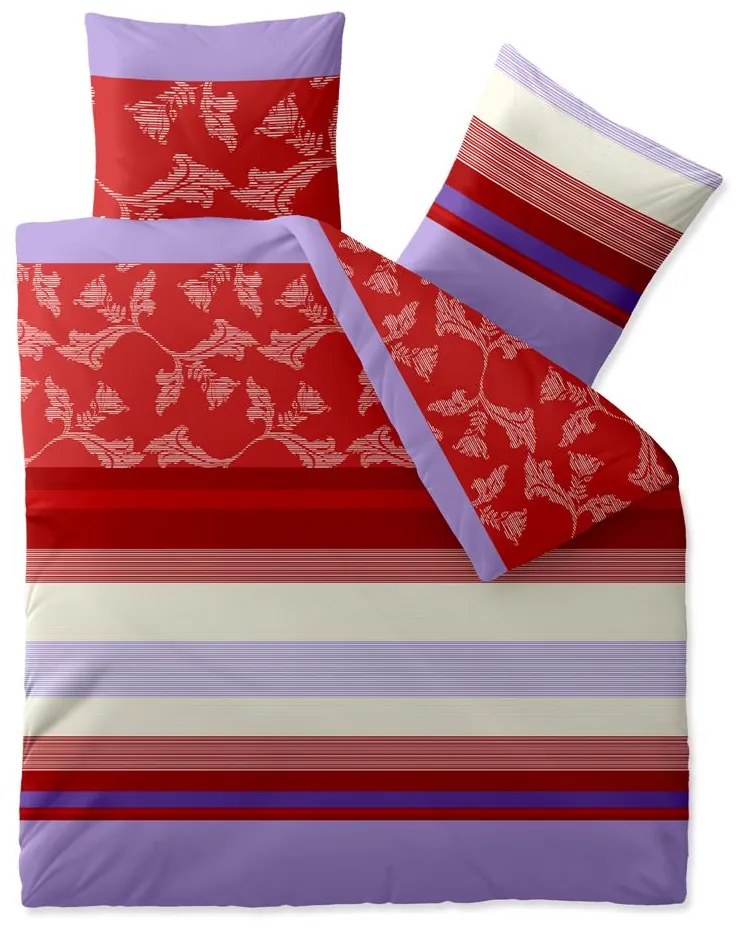 PrzytulneMieszkanie.pl PrzytulneMieszkanie.pl Pościel z bawełny Renforcé IMARA czerwona Rozmiar pościeli: 2 szt 80 x 80 cm | 200 x 220 cm