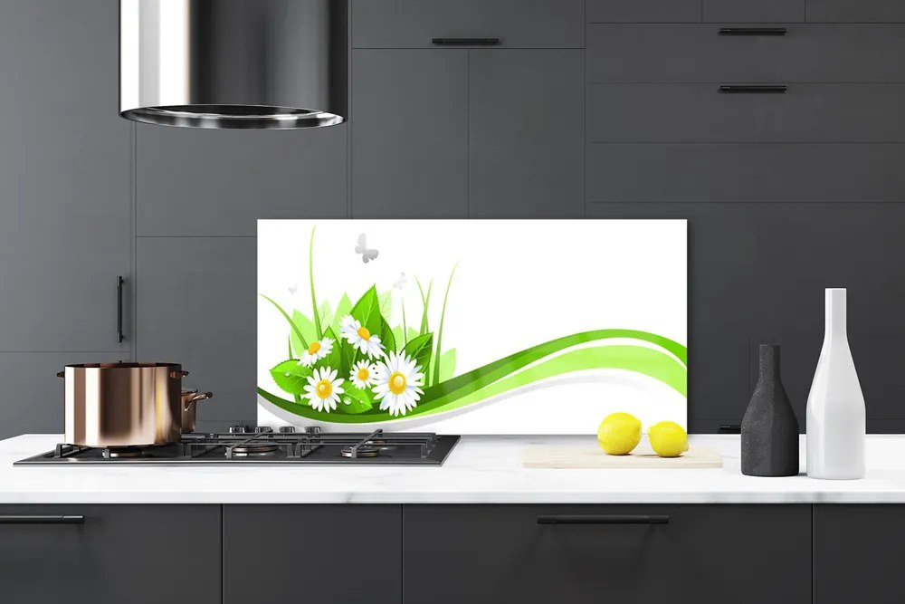 Panel Szklany do Kuchni Abstrakcyjna Gra Kształtów