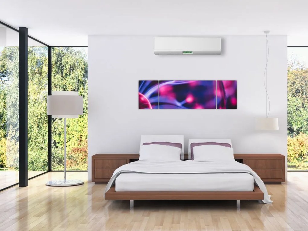 Abstrakcyjny fioletowy obraz (170x50 cm)