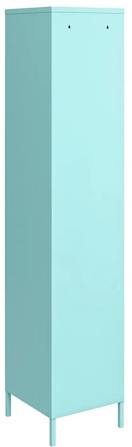 Jasnoniebieska metalowa szafka Novogratz Cache, 38x185 cm