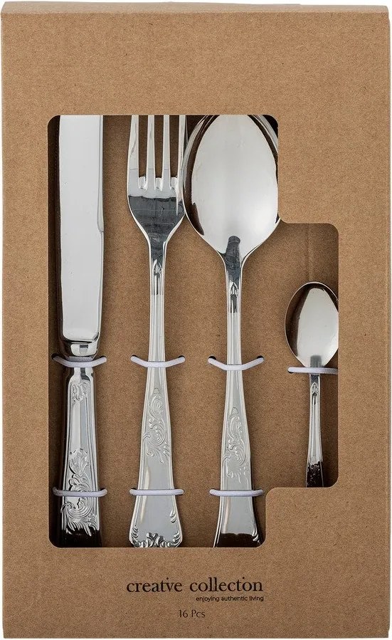 Sztućce 16 szt. ze stali nierdzewnej w kolorze srebra Tilly – Bloomingville
