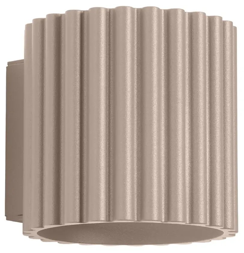 Kinkiet AURA taupe G9 ryflowany SOLLUX  LIGHTING