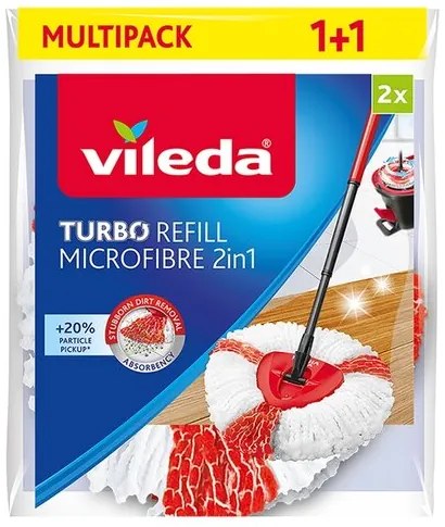 Vileda TURBO 2w1 Nakładka wymienna do mopa Turbo i Easy Wring & Clean, 2 szt.