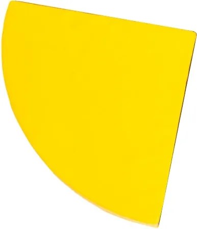 Geometryczny materac piankowy ćwiartka Quartelo, kolor żółty