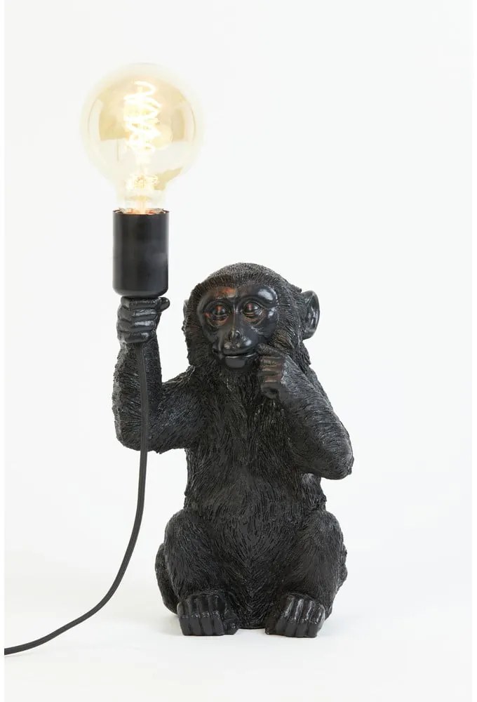 Czarna lampa stołowa (wysokość 34 cm) Monkey – Light & Living