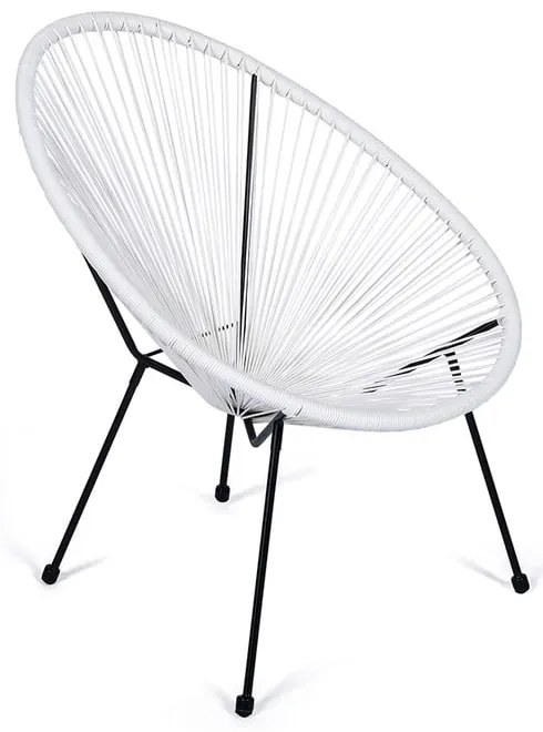 Biały metalowy/plastikowy fotel ogrodowy Avocado Comfort – Bonami Selection