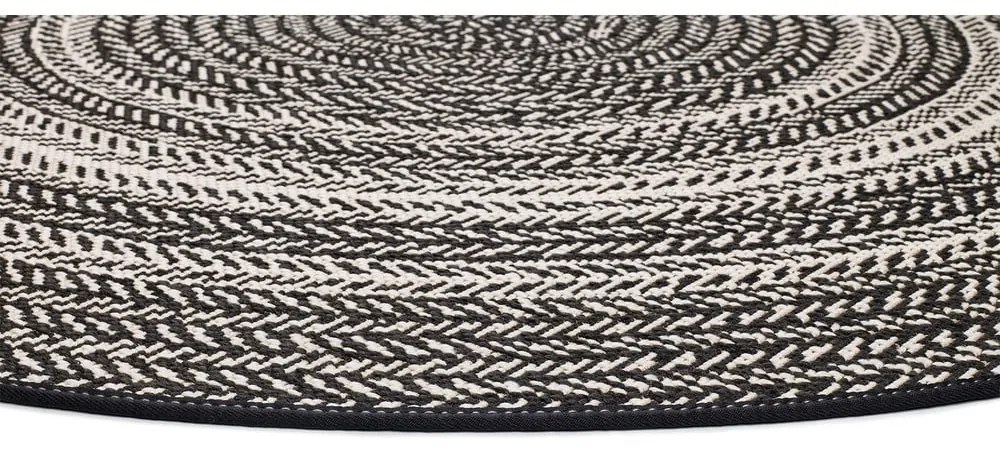 Czarny dywan odpowiedni na zewnątrz Universal Silvana Rutto, ⌀ 120 cm