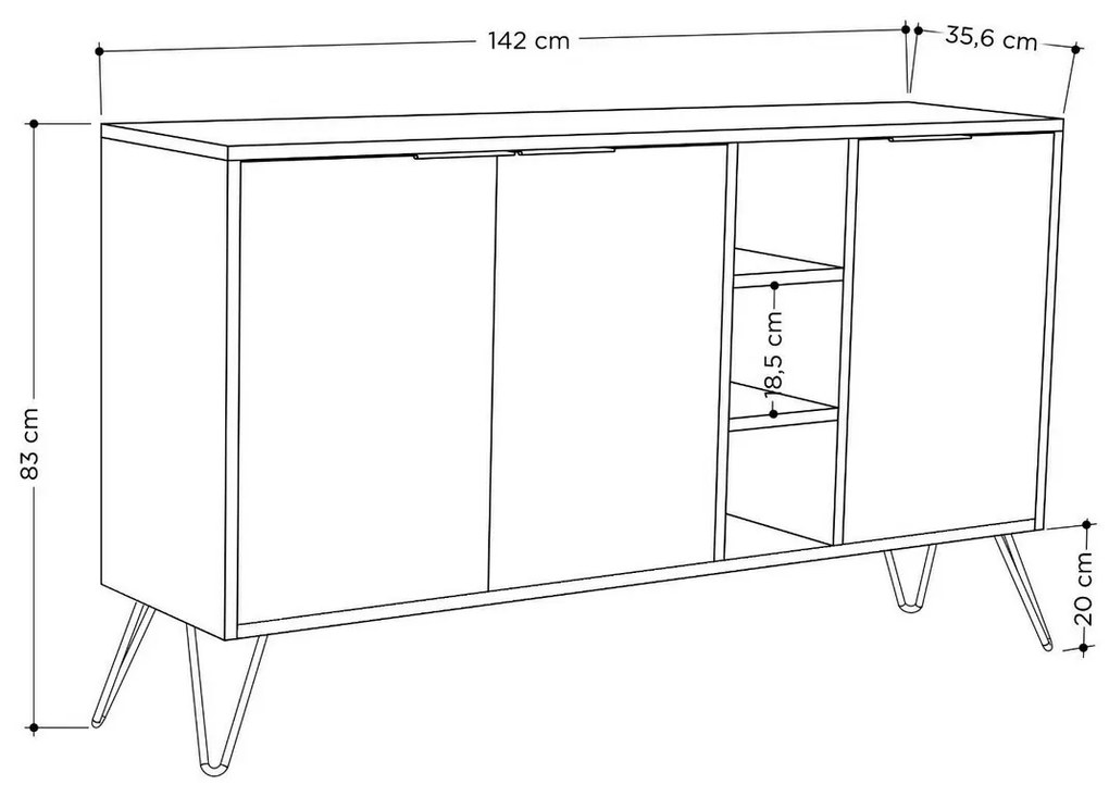 Szafka Clara Oak and Anthracite