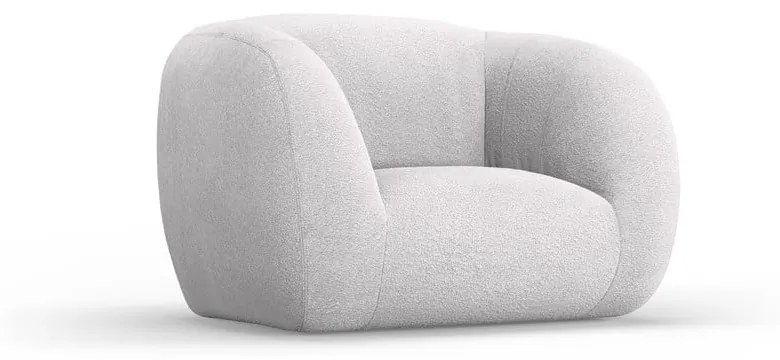 Jasnoszary fotel z materiału bouclé Essen – Cosmopolitan Design