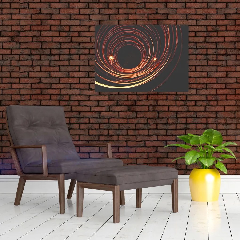 Obraz na szkle - abstrakcyjne linie (70x50 cm)