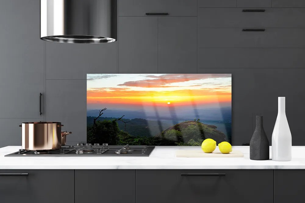 Panel Kuchenny Górski Pejzaż Z Gęstym Lasem