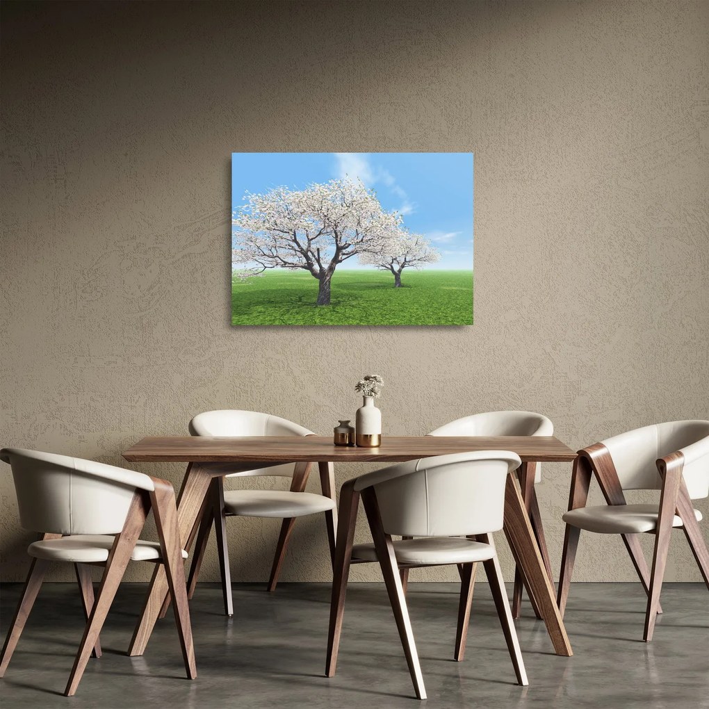 Obraz na szkle - drzewa (70x50 cm)