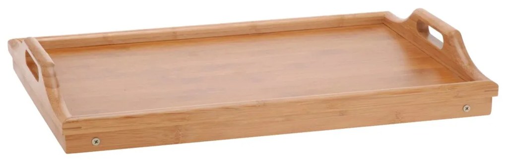 Stolik śniadaniowy, bambusowa taca z nóżkami, 50x30 cm