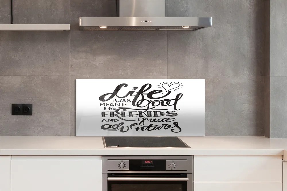 Szklany Panel Brązowy Napis Motywacyjny