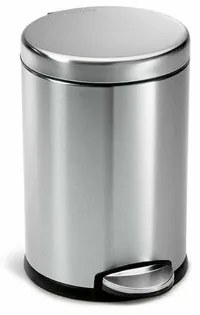 Simplehuman Kosz na śmieci okrągły pedałowy 4,5 l, stal nierdzewna