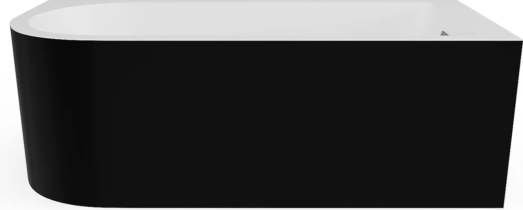 Wanna narożna - 240 l - 170 x 75 x 58 cm - Czarny z połyskiem - Prawostronna - ANIKA